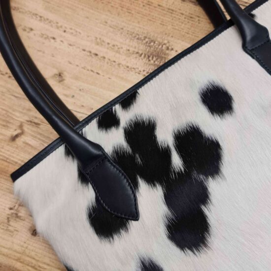 cowhide shoulder bag