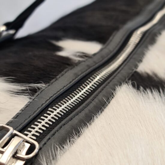 hair-on leather bag